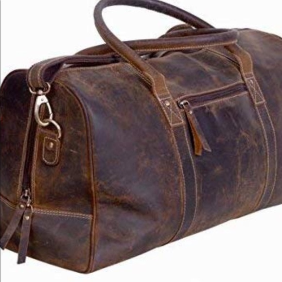 komalc leather duffel